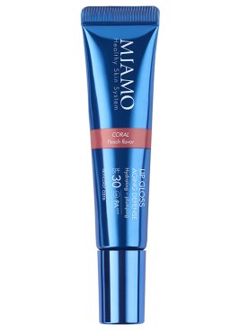 MIAMO SKINCOLOR CARE LIP GLOSS AGING DEFENSE SPF 30+ CORAL PEACH FLAVOR 15 ML