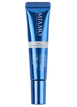 MIAMO SKINCOLOR CARE LIP GLOSS AGING DEFENSE SPF 30+ GLASS SWEET MINT FLAVOR 15 ML