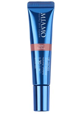 MIAMO SKINCOLOR CARE LIP GLOSS AGING DEFENSE SPF 30+ NUDE PLUM FLAVOR 15 ML