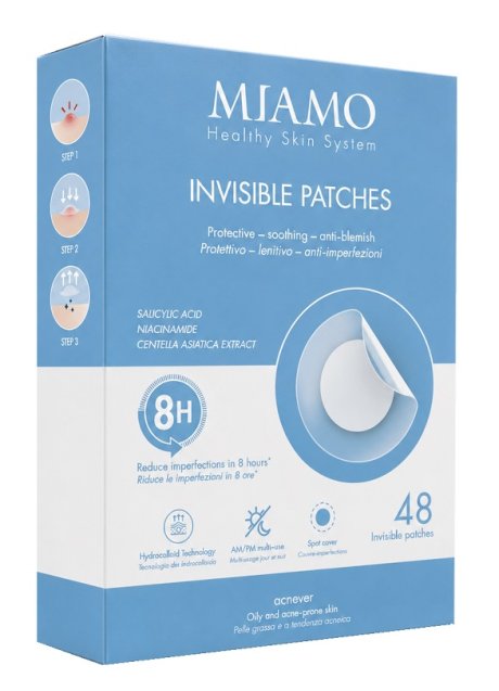 MIAMO HEALTHY SKIN SYSTEM ACNEVER INVISIBLE PATCHES 2 FORMATI 12MM E 10MM 48 PEZZI MIAMO HEALTHY SKIN SYSTEM ACNEVER INVISIBLE PATCHES 2 FORMATI 12MM E 10MM 48 PEZZI