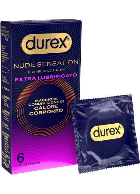 DUREX NUDE SENSATION REGULAR EXTRA LUBRIFICATO 6 PEZZI
