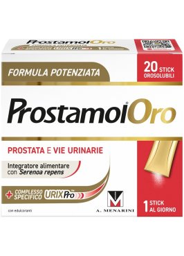 PROSTAMOL ORO 20 STICK OROSOLUBILI DA 1,6 G GUSTO FRUTTI ROSSI CON EDULCORANTI SENZA ZUCCHERI SENZA GLUTINE NATURALMENTEPRIVO DI LATTOSIO