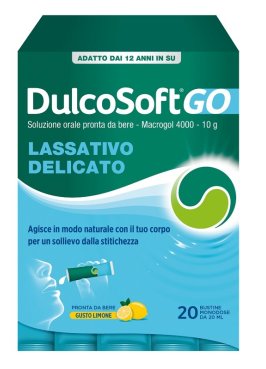 DULCOSOFT GO SENZA ZUCCHERO SENZA GLUTINE SENZA LATTOSIO GUSTO LIMONE 20 BUSTINE DA 20 ML DULCOSOFT GO SENZA ZUCCHERO SENZA GLUTINE SENZA LATTOSIO GUSTO LIMONE 20 BUSTINE DA 20 ML