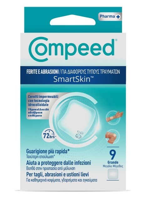 COMPEED CEROTTI FERITE E ABRASIONI GRANDE 10 PEZZI COMPEED CEROTTI FERITE E ABRASIONI GRANDE 10 PEZZI
