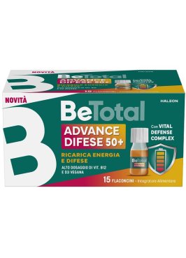 BETOTAL ADVANCE DIFESE 50+ 15 FLACONCINI DA 7 ML AROMA NATURALE ARANCIA CON EDULCORANTI SENZA ZUCCHERI SENZA GLUTINE NATURALMENTE PRIVO DI LATTOSIO