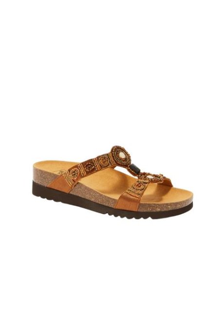 NEW BOGOTA' WEDGE TEXSAT W COGNAC/MULTI 37