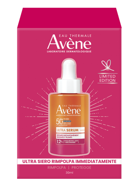 EAU THERMALE AVENE SOLARI ULTRA SIERO RIMPOLPA IMMEDIATAMENTE SPF50+ 30 ML LIMITED EDITION