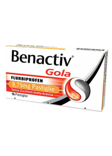 BENACTIV GOLA*16 pastiglie 8,75 mg arancia senza zucchero