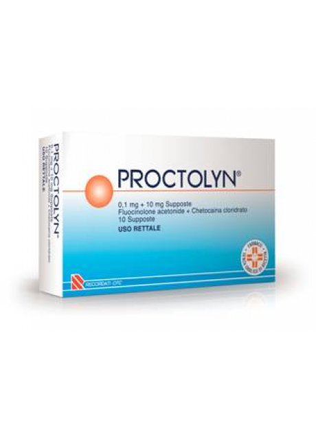 PROCTOLYN*10 supp 0,1 mg + 10 mg