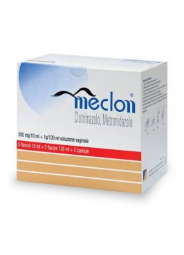 MECLON*soluzione vaginale 5 flaconi 200 mg/10 ml + 1 g/130 ml