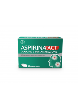 ASPIRINAACT DOLORE E INFIAMMAZIONE*12 cpr riv 1.000 mg