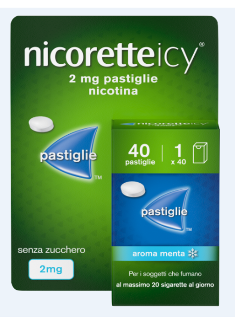 NICORETTEICY*40 pastiglie 2 mg