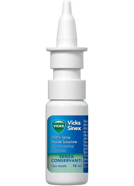 VICKS SINEX*spray nasale 10 ml 0,5 mg/ml senza conservanti
