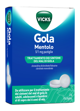 VICKS GOLA*24 pastiglie 5 mg + 1 mg mentolo